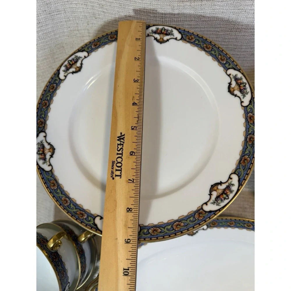 Vintage GB Bavaria Gimbel Brothers China Set Gold Trim‎ Plates Cups 56 Pc